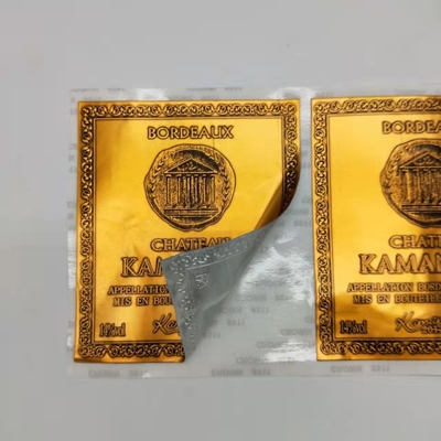 Giấy bạc Vàng Dán tem Nhãn in Hình chữ nhật Logo Cuộn Thực phẩm Chai rượu Nhãn Đám cưới