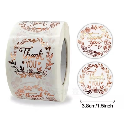 2 Inch Sô cô la Vận chuyển Nhãn Nhãn dán Bao bì Hình vuông Trang trí Cảm ơn Bạn Tròn