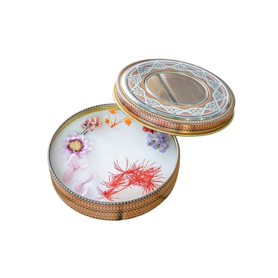 Hộp thiếc Saffron hình chữ nhật Hộp đựng mỹ phẩm Hộp thiếc