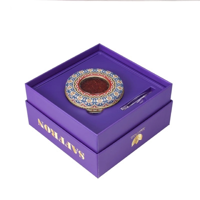 Hộp thiếc Saffron hình chữ nhật Hộp đựng mỹ phẩm Hộp thiếc