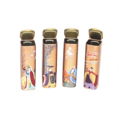 Bao Bì Trà Hình Vuông Hộp Thiếc Tròn Tròn Tròn Đầy Màu Sắc 1 Oz 2oz 4oz 6oz 8OZ