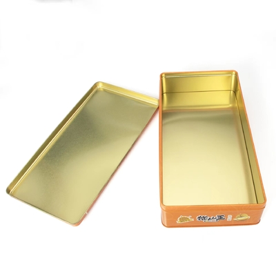 Hộp thiếc kim loại hình vuông nhỏ để đựng nến Bao bì bánh trung thu hình tròn lớn