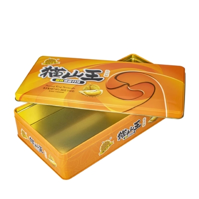 Hộp thiếc kim loại hình vuông nhỏ để đựng nến Bao bì bánh trung thu hình tròn lớn