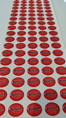 Nhãn dán Epoxy Domed In Logo pha lê tùy chỉnh chống thấm nước 3D