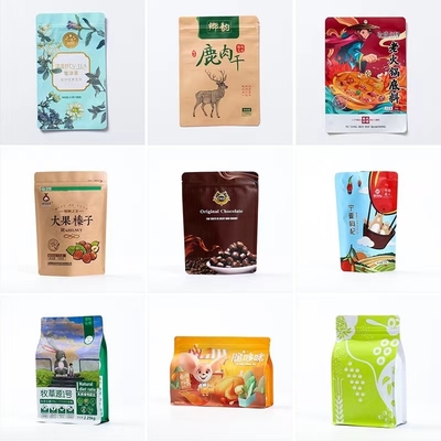 In tùy chỉnh In bao bì túi nhựa có thể uốn lại được Khóa zip Đồ trang sức phía trước rõ ràng