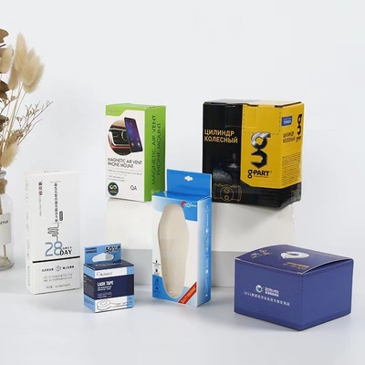 Hộp bao bì giấy tùy chỉnh Duplex Hộp đựng đồ trang sức Kraft màu hồng Mỹ phẩm sóng