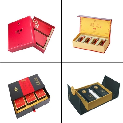 Hộp bao bì giấy tùy chỉnh nhiều lớp Thiết kế In UV Matt Màu đen Bảng cứng