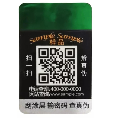 Nhãn Hologram Mã Qr được tùy chỉnh thực hiện Nhãn chống hàng giả bằng tia laser gốc