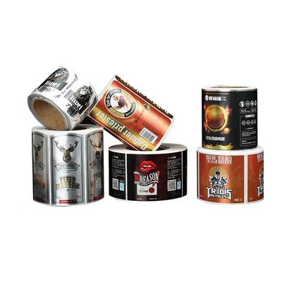 Nhãn chai rượu CMYK, Nhãn rượu tùy chỉnh bóng / mờ
