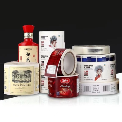 Nhãn chai rượu CMYK, Nhãn rượu tùy chỉnh bóng / mờ
