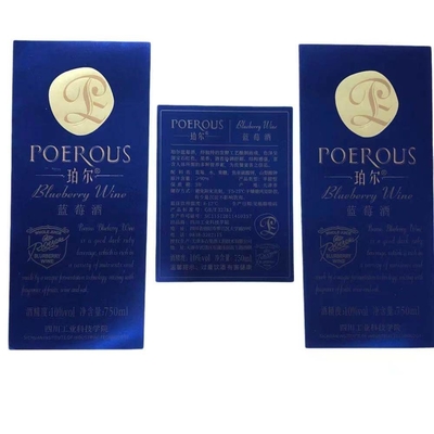 Nhãn dán logo kim loại dập nổi Châu Âu Sản xuất cho rượu Vodka Rượu whisky Nến Nước hoa